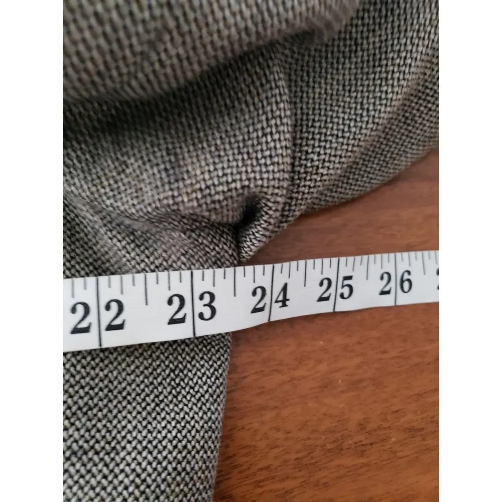 Jos A Bank 100% Wool Sport Coat Blazer Black White Tan 44L‎